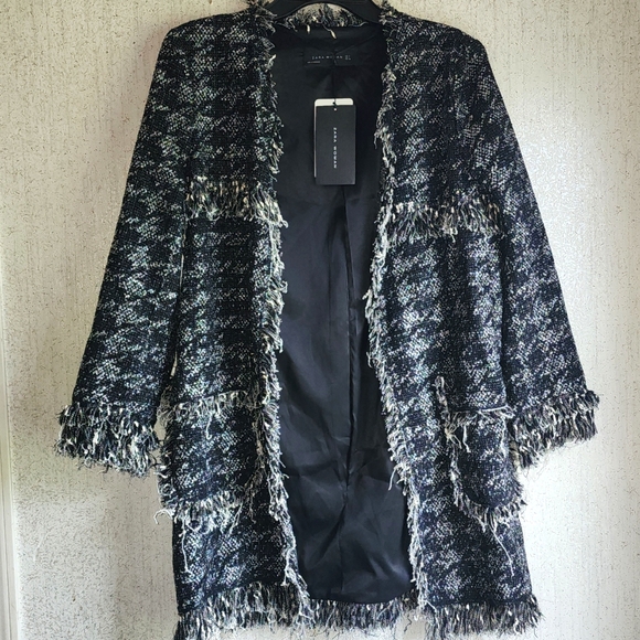 NWT Zara Woman Fringe Jacket - Picture 1 of 5